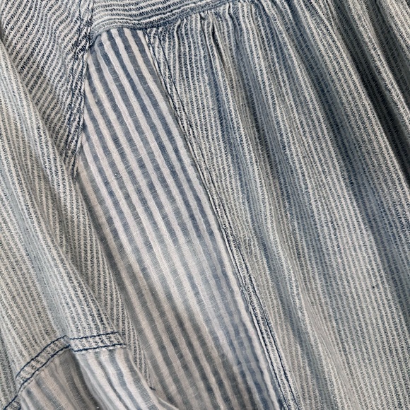 We The Free Blue Striped Button Down Shirt - Picture 4 of 4